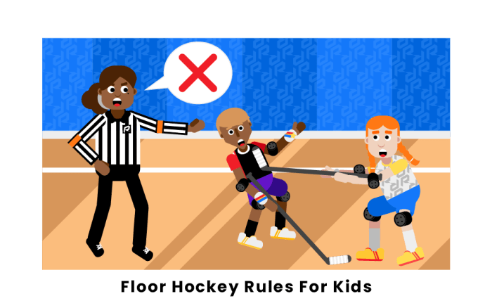 Floor hockey rules for pe