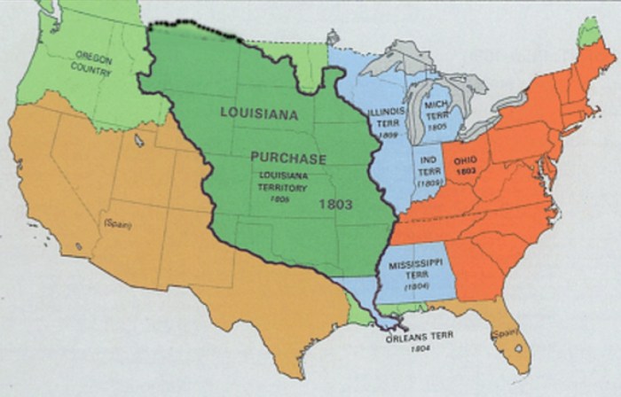 Louisiana purchase 1803 map worksheet answers