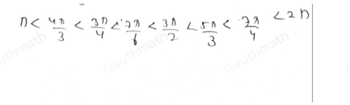 Arrange the angles in increasing order of their cosines