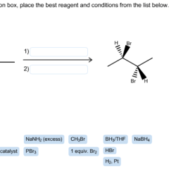 Reaction box reagent place each conditions list below chegg